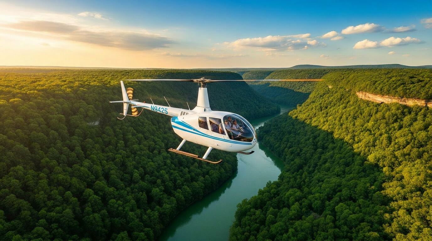 Helicopter tour near the Mammoth Cave area near Louisville KY